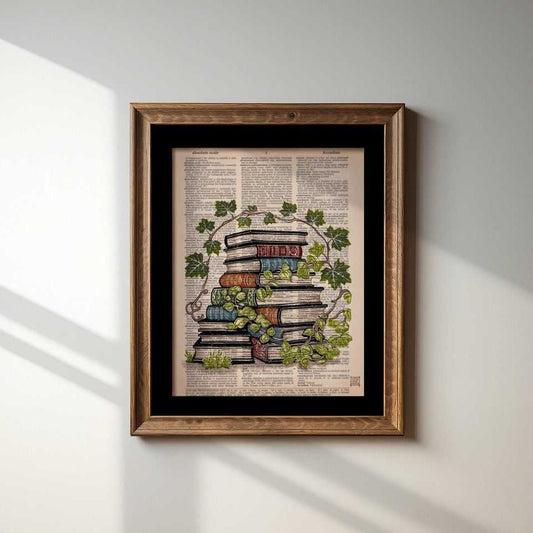 Book Stack w/ Vines image 1